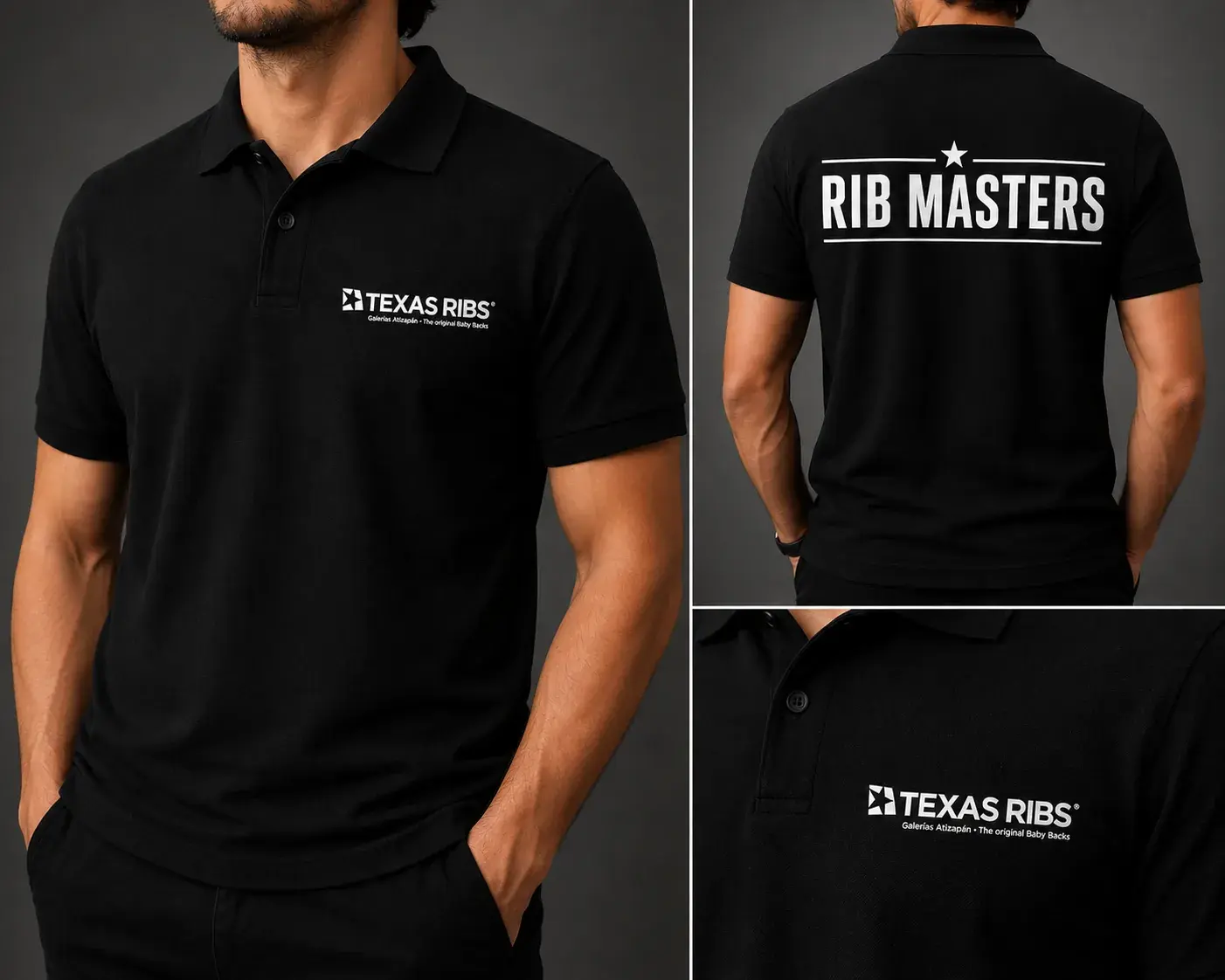 Mockup de uniforme Rib Masters para Texas Ribs